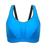 SYROKAN Women's Bounce Control Wirefree High Impact Full Figure Support Sports Bra