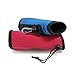 Neoprene Water Bottle Drawstring Insulators, Set of 2 Red and Blue Sleeves with Clip