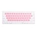 Case Star ® White and Pink Color Silicone Keyboard Cover Skin for Macbook 13