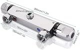 Uten Chrome Thermostatic Shower Mixer Wall Mounted Anti Scald Tap 20-50C view 4
