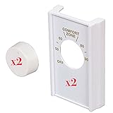 Hedy4LESS 2 Set White Single Pole Line Volt Thermostat Cover w/Line Volt Thermostat Knob