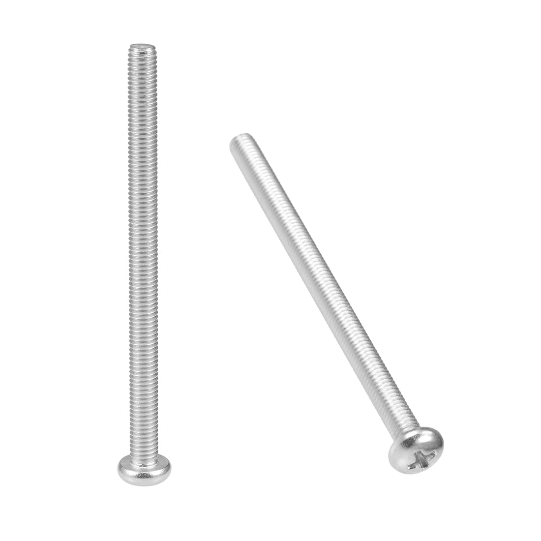 sourcing map M5x75mm Machine Screws Phillips Cross Pan Head Screw 304 Stainless Steel Fasteners Bolts 20Pcs