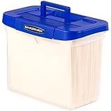 Bankers Box Heavy Duty Portable Plastic File Box with Hanging Rails, Letter, 1 Pack (0086304)
