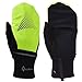 TrailHeads Men's Convertible Running Gloves - Black/hi-vis (Medium/Large)