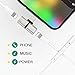 Headphones Adapter Splitter Compatible for iPhone 7/7Plus/X10 8/8Plus Earphone Cable Extender 2 in 1 Audio Adaptor Accessories Audio＆Charge＆Call＆Music Double Dongle Support for iOS 10.3-11.4