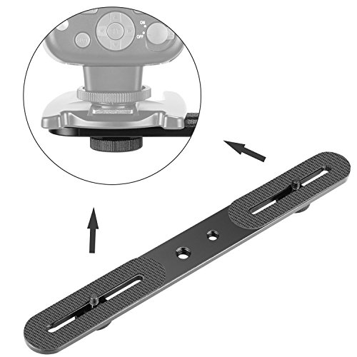 Neewer 10089999 Dual Flash Bracket Stativ Montage für 1/4 Zoll Schraube Kamera Studio Video Light Stand externer Blitz… – Bild 5
