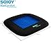 Sojoy Gel Seat Cushion for Long Sitting Cooling Gel Seat Cushion for Office Chair Breathable Chair Cushion for Pressure Pain Relief (18x17x2,Black)