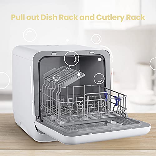 COMFEE' Countertop Dishwasher, Portable Dishwasher with 5L Builtin
