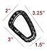 Fitdom 12 Pack Black Tactical Carabiner - Multi-Purpose Lightweight Hard Polymer Survival Hooks. Perfect Accessories As Utility Gear Clips Buckle On Molle Webbing, Backpack, Pouch & Keychain