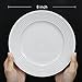 Y YHY 4 Pcs Porcelain Appetizer Salad Dessert Plates, 8 Inches White Plate Set