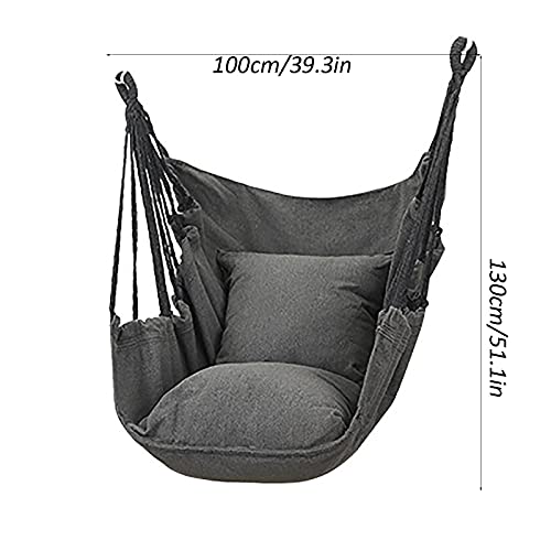 CYYAN hängesessel Outdoor Hängesessel, Hängesessel mit Kissen Hängestuhl für Erwachsene Kinder für Balkon & Wohnzimmer… – Bild 3