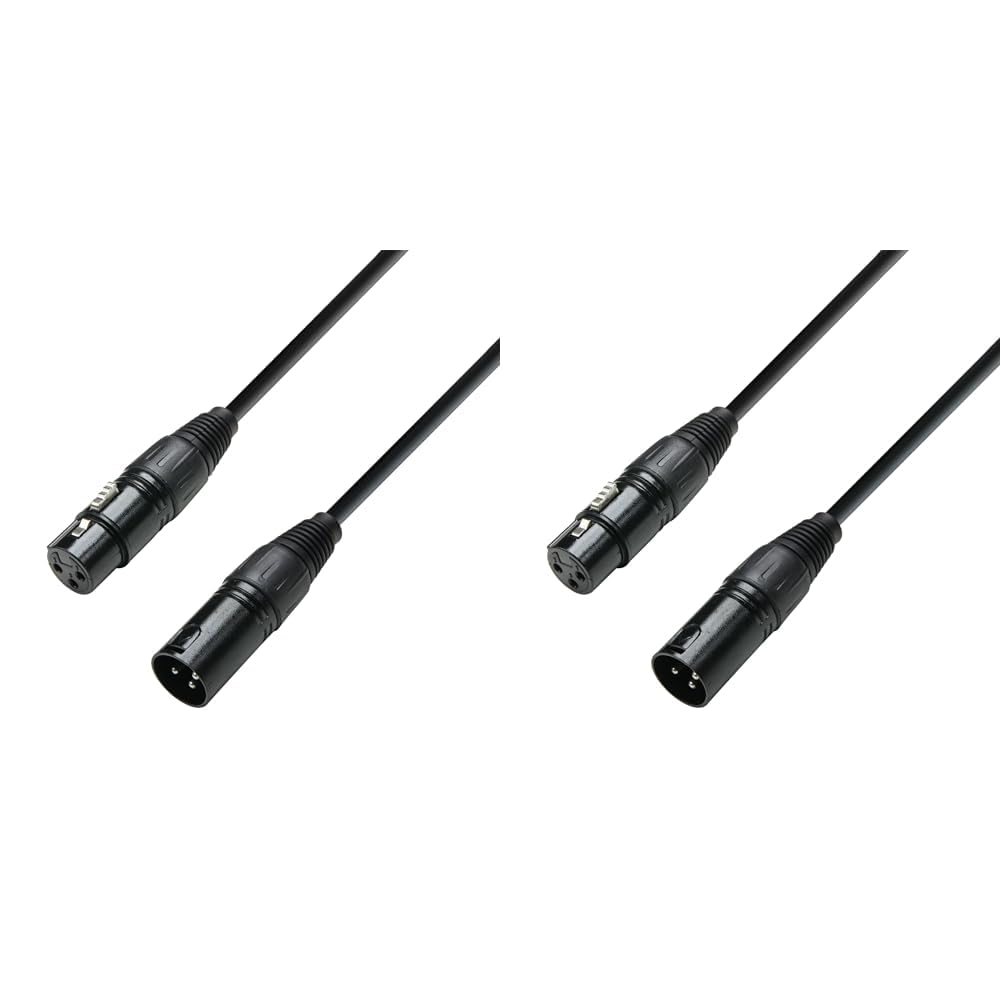 Adam Hall 3 Star Series 1.5m XLR Male to XLR Female DMX Cable (Pack of 2) — image 1