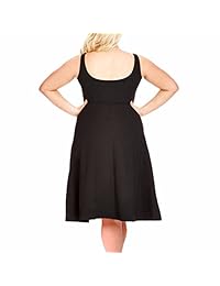 Samtree vestidos de talla grande para mujer, corte informal sin mangas y vuelo en línea A