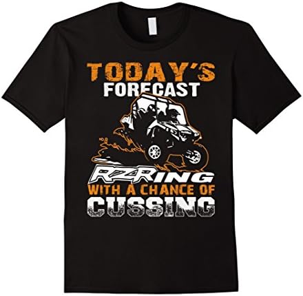 Men's Today's Forecast Rzring with a Chance of Cussing - RZR Shirt 2XL Black