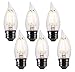 E26 Candelabra Base led Bulbs 60 Watt Equivalent Chandelier Bulbs, 4.5 Watt Dimmable Filament Clear LED Filament Bulbs, C35 LED Candle Bulbs,UL Approval,450lm,2700K Soft White (Warm White, 6Pack)