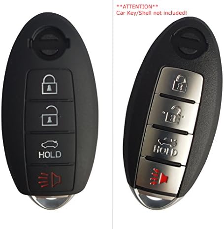 CK + Nissan Keyless 4 Buttons Car Key Case/Key Cover Silicone for Qashqai X-Trail Pulsar Leaf