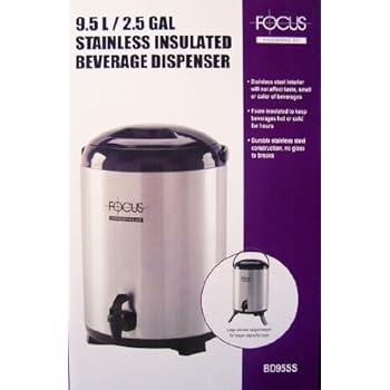 Focus BD95SS 9.5-liter Insulated Beverage Dispenser, Stainless