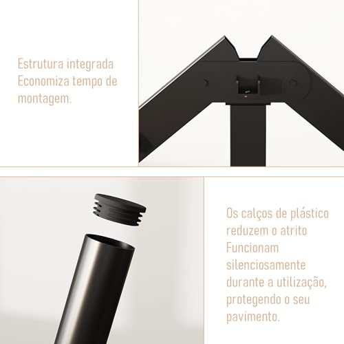 Estrutura De Cama De Metal, Não Precisa de Box Spring,Com Espaço De Armazenamen Cor Preto (TWIN)
