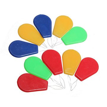 10Pcs Needle Threader Bow Wire Stitch Insert Plastic Craft Tool by DOM