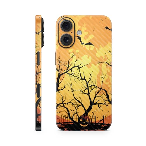 Carbon Fiber Phone Skin Compatible with Apple iPhone 16 - Hallowed Wood - Premi…