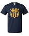 Barcelona Soccer Shirt Lionel Messi #10 Futbol Jersey Men T-Shirt Navy