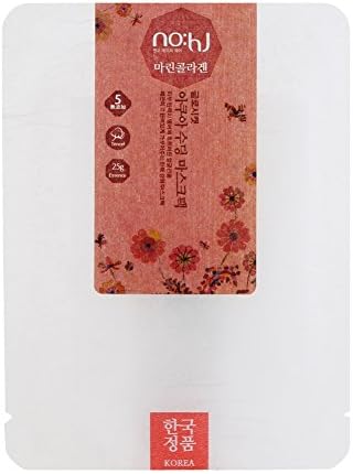 NOHJ Aqua Soothing Sheet Mask 10 Sheets Natural Ingredients Ample Essence Hypoallergenic Collagen
