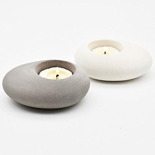 Cobblestone Candlestick Silicone Mold 3D Concrete Flower Pot Mould Handmade Cement Candle Holder Tool Desktop Decoration