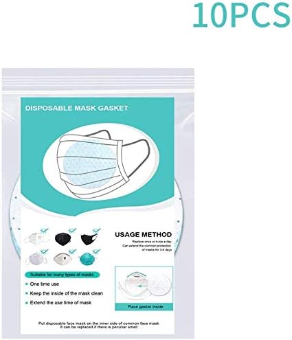 10 PCS PM2.5 Activated Carbon Filter Face Mask Filters, Disposable N95 Activated Carbon Filter Face Mask, 3 Layers Breathable PM2.5 Activated Carbon Filter Protective Filter Mouth Mask