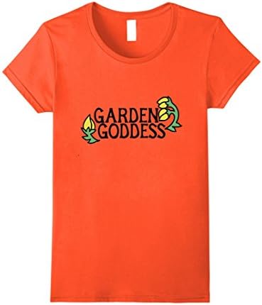 Womens Garden Goddess shirt awesome gardening mom tee shirts XL Orange