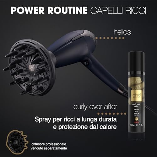 helios, Asciugacapelli Professionale Leggero, Potenza 2200 W, Blu