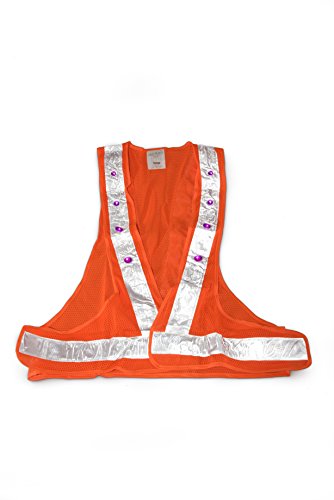 SE EP07L Flashing LED Illuminated Flashing Safety Vest ANSI, Orange, Emergency Survival kit for Home and Camping