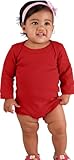 Infant Baby Rib Long Sleeve Lap Shoulder Creeper by Rabbit Skins