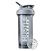 GOMOYO Motivational Quotes on BlenderBottle Brand Pro Series Shaker Cup, Pro24 & Pro28, Includes BlenderBall Whisk (28oz - Hustle - Pebble)