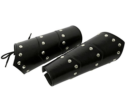 Armor venue - set of faux leather arm guards - black - …