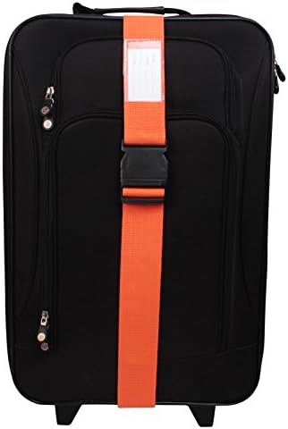 Heavy Duty Luggage Strap Luggage Straps Travel Accessories by Comfy Travel Gear (orange)