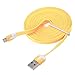 JustJamz 3 Feet 1 Meter (10 PACK) Multi Color Flat Noodle Lightning to USB Cable for iPhone 7 6S 6S Plus 6 Plus 5s 5 5c 8 pin Lightning Assorted Colors
