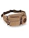 Muzee Mens Canvas Waist Pack Running Sling Backpack Crossbody Bag Fanny Packs