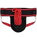 YiZYiF Men's Underwear Jock Strap Front Lacing Backless Sports G-string Briefs Black Medium