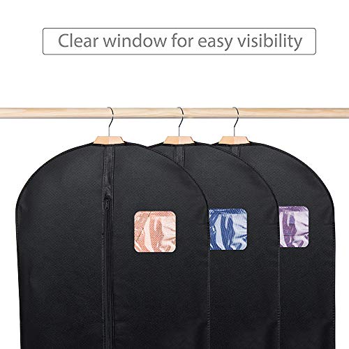 Titan Mall Suit Garment Bag for Storage or Travel Suit Covers 42inch with Clear Window Pack of 5 - Thumbnail 3