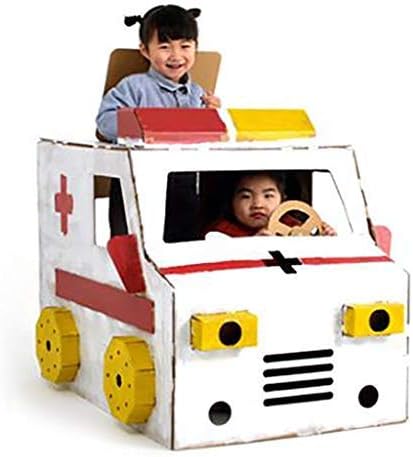 段ボールプレイハウス 落書き着色マニュアルdiy塗装パトカー救急車消防車トレーラースクールバスおもちゃモデル教育学習用 色 C