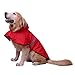 HDE Dog Raincoat Hooded Slicker Poncho for Small to X-Large Dogs and Puppies Red - XL