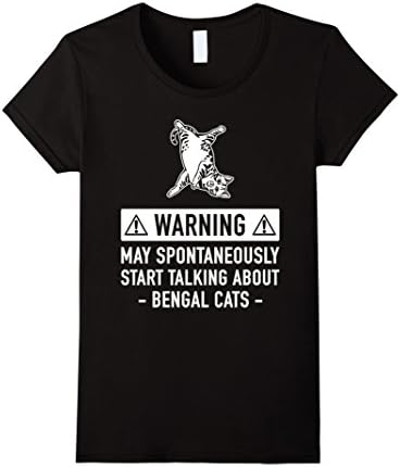 Womens Bengal Cat T-shirt Gift Idea XL Black