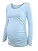 Women's Motherhood Maternity Tunic Tops Mama Clothes Flattering Side Ruching Xmas Pregnancy T-shirt