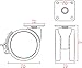 Katu BK-GB6505-28 Set of 4 Furniture Swivel Plate Caster with Brake for hardwood floors, Diameter 2 9/16