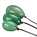 Yoni Eggs Set of 3 Drilled Quartz Jade Egg for Kegel Exercise Pelvic Floor Muscles Vaginal Exercise Yoni Egg Ben Wa Balls Health Care for Women Mother Girlfriends New Mom Gift HYS03-US