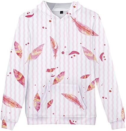 YKARITIANNA Women's Leaf 3D Digital Printing With Hat Top And Sanitary Clothes