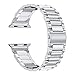 Oitom 42mm/44mm XL Large Bands Compatible with Apple Watch Series 4 44mm, Series 3/2/1 42mm, Men IWATCH, Heavy Stainless Steel Metal Link Bracelet Wristbands Strap (Silver)
