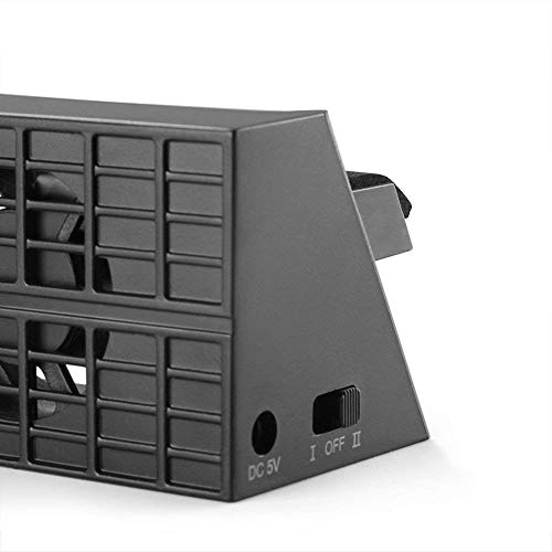 WINGONEER Cooling Fan Console Cooler Smart Thermostat 3 Fans System Station for Sony Playstation 4 Slim, External Temperature Control Pad - Adjustable Turbo Gaming Accessories, Black