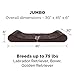 Furhaven Orthopedic Dog Bed for Large Dogs w/ Removable Washable Cover, For Dogs Up to 75 lbs - Minky Plush & Velvet Luxe Lounger Contour Mattress - Espresso, Jumbo/XL