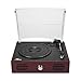 Record Player Belt-Drive 3 Speed Retro Portable Wooden Suitcase Turntable 33 1/3 45 78 RPM LP Vinyl with Stereo Speakersthumb 1